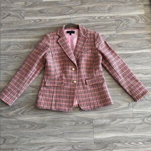 GORGEOUS PINK CHECKERED TALBOTS BLAZER!!! size 2